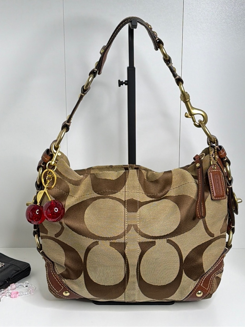 Coach Brown Signature Carly Bag